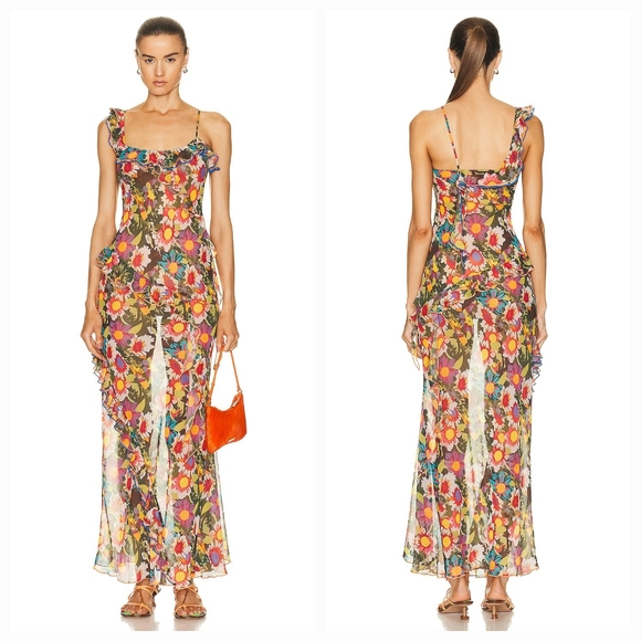 Siedres Monica Ruffled Maxi Dress size 36 NWT - Picture 5 of 12